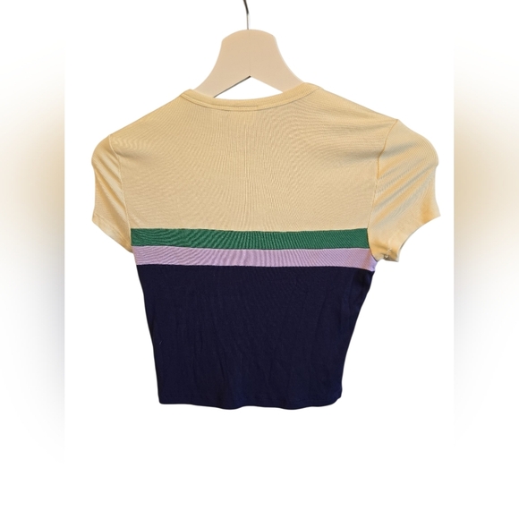 NWOT ARITZIA Sun-deh Tencel Tee - Cream, Green, Purple, Navy - Picture 7 of 8